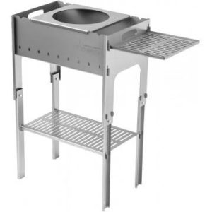 Мангал разборный ТОНАР со столиком и подставкой под казан (2мм)