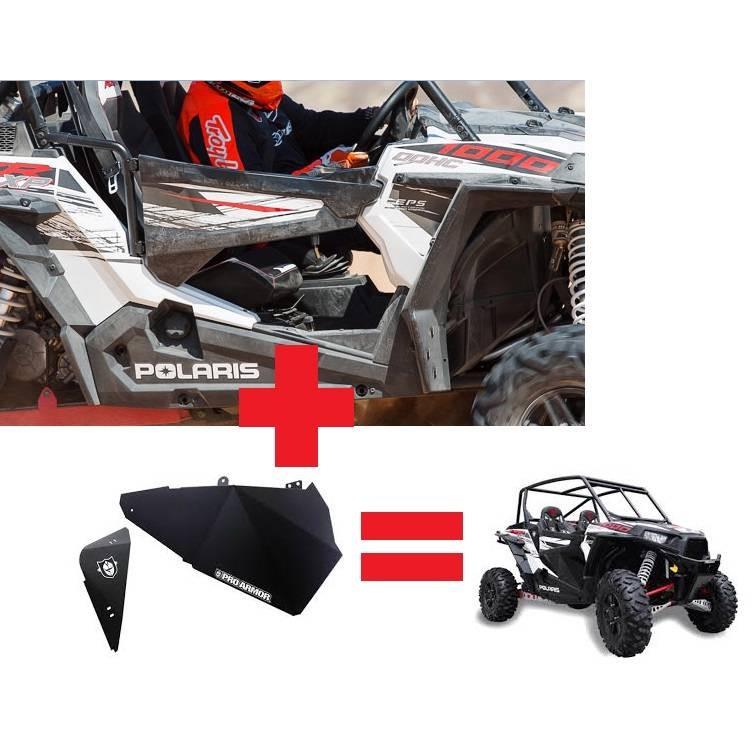Нижние половинки дверей Pro Armor для Polaris RZR - 1000 (2014 ) P151210BL