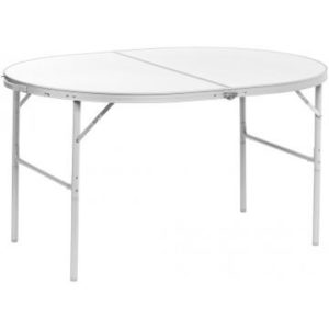 Стол HELIOS складной овальный 120х60х70 см АЛЮМИНИЙ (старый арт. T-21407M)