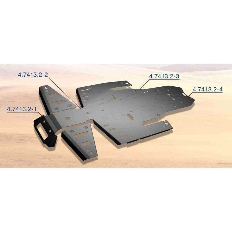 Защита днища полная Rival для квадроцикла Polaris RZR1000 444.7413.2